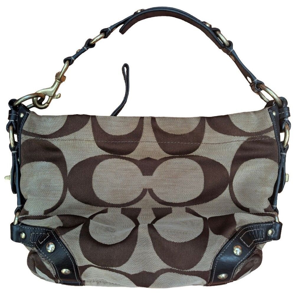 Pre-owned Brown/Beige Coach Carly Hobo Bag No: J0726-10619
